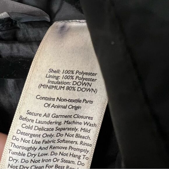 Eddie Bauer Puffer Jacket Goose Down Men Size Small Black EB650  Outdoor Hiking - Picture 5 of 7